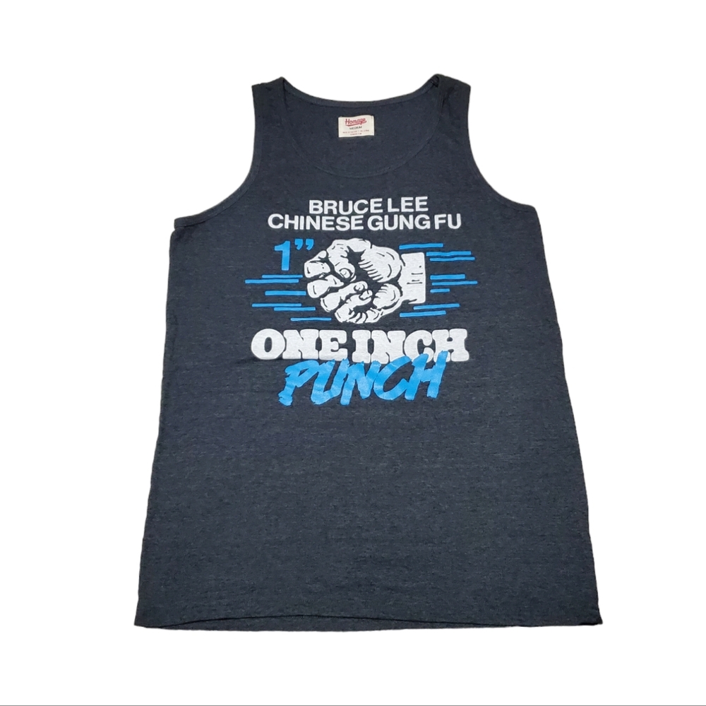 Old School Homage Bruce Lee One Inch Punch Tank Top